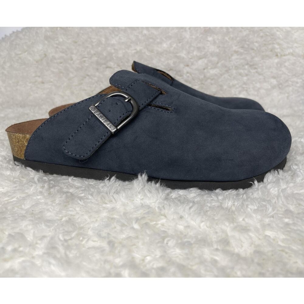 Eastland Gina Clogs Navy Blue Shoes Buckle Slip On Comfort Womens Size 9 Soft - Picture 3 of 12